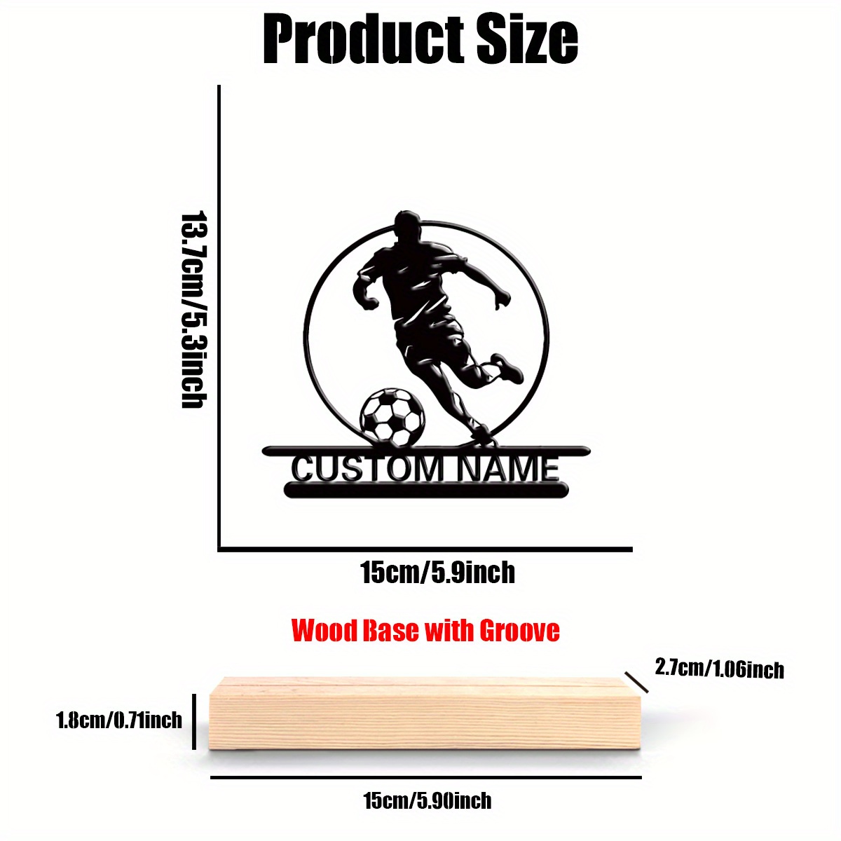 Custom Soccer Player Metal Sta - Outdoor Furniture Wood review and price