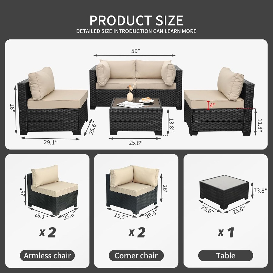 Outdoor 5 Pcs Patio Furniture  - Outdoor Furniture Metal Chairs review and price