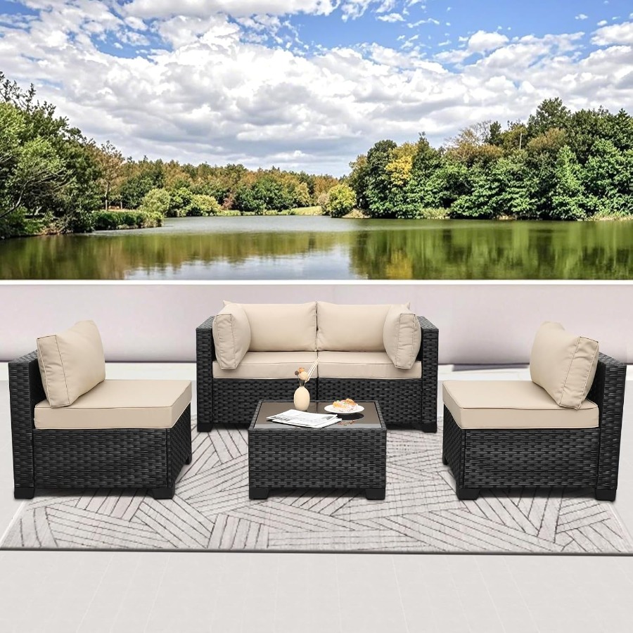 Outdoor 5 Pcs Patio Furniture  - Outdoor Furniture Metal Chairs review and price