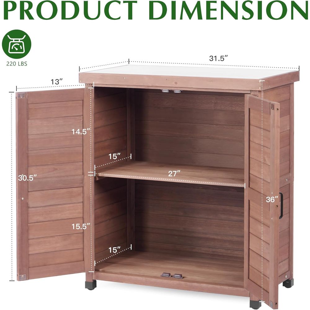 Outdoor Storage Cabinet & Pott - Outdoor Furniture Wood review and price
